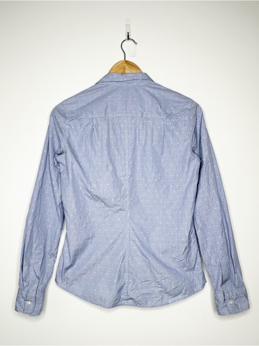 Frank & Eileen “Barry” Light Blue Stripe Star Patterned Button-Up Shirt Small - Picture 6 of 9